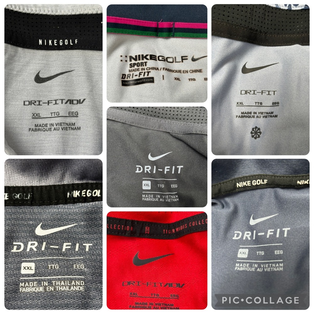 Bundle Lot of 7 Nike Dri Fit Golf Short Sleeve Performance Polo Shirts Size XXL - Picture 10 of 10